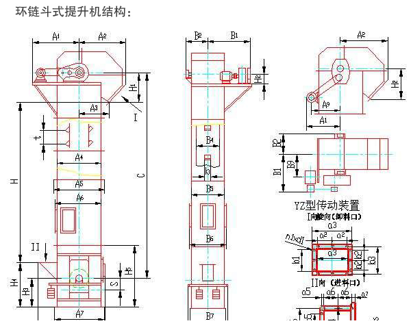 TH250環(huán)鏈斗式提升機